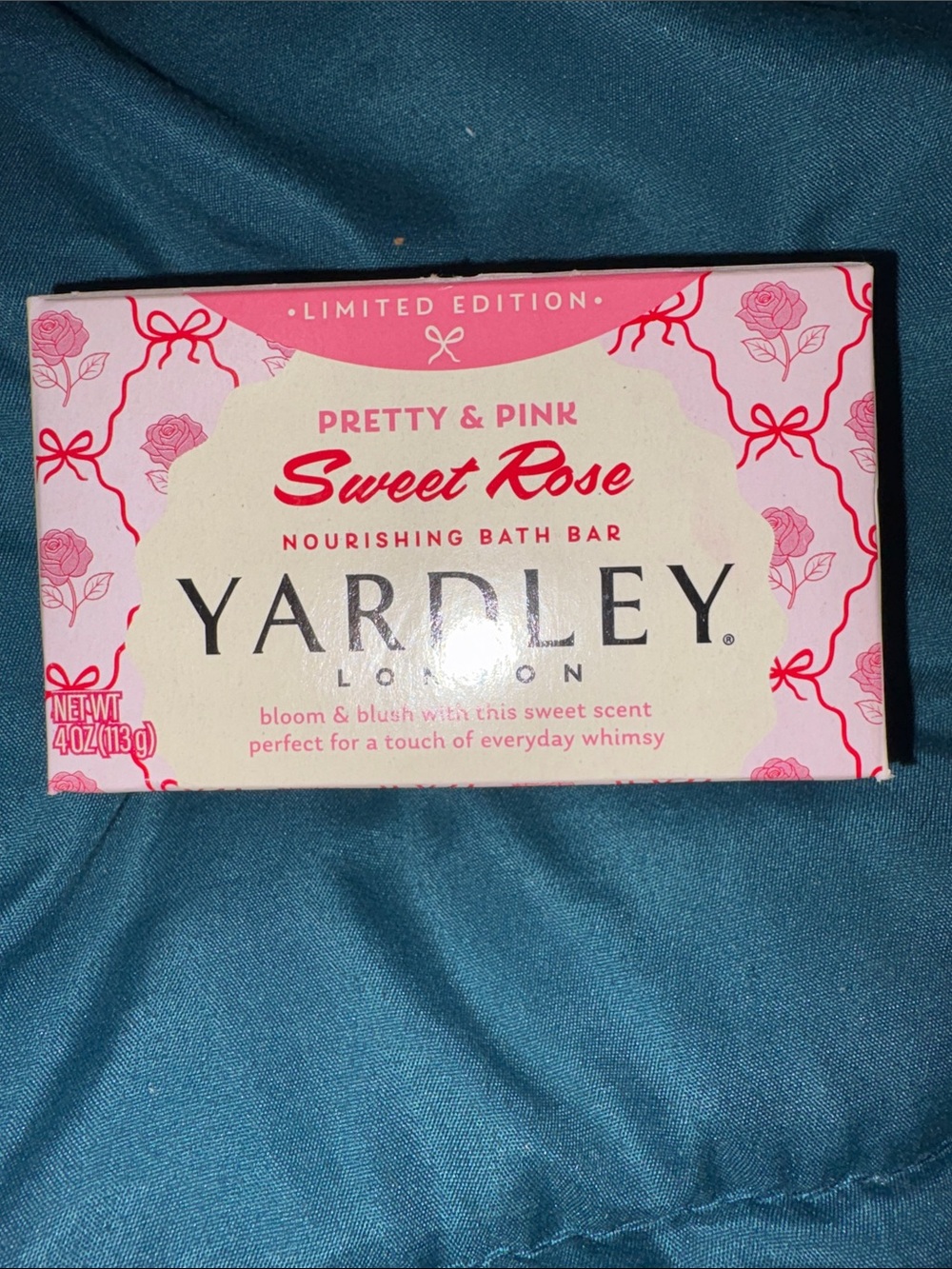 Hadley - London Pretty & Pink Sweet Rose Nourishing Bath Bar - Pink 4oz bar